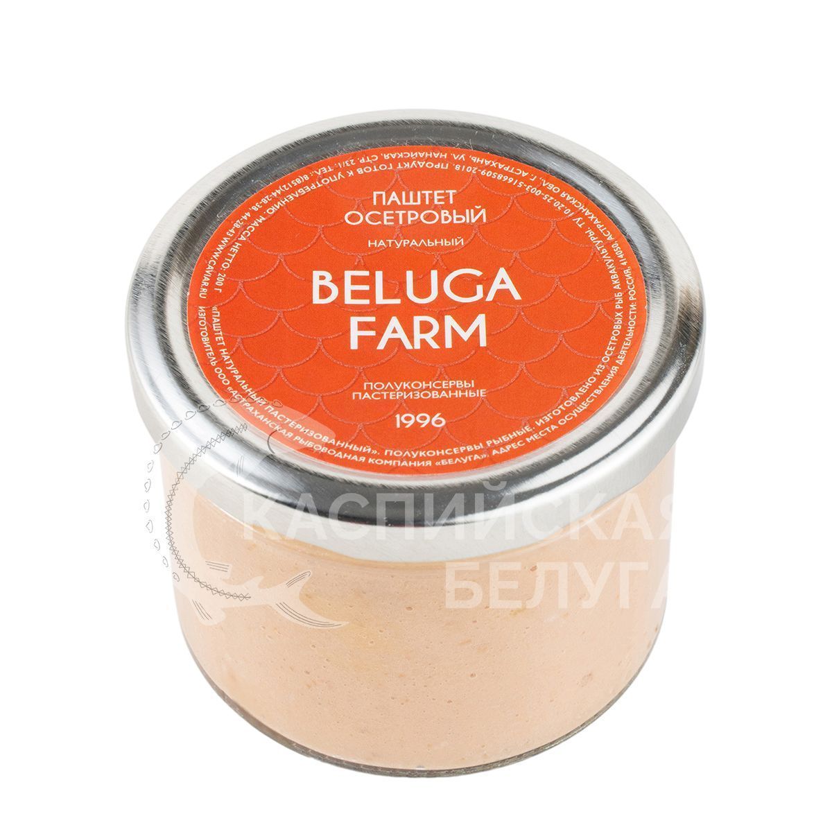 Паштет из осетра горячего копчения "Beluga farm" 200 гр