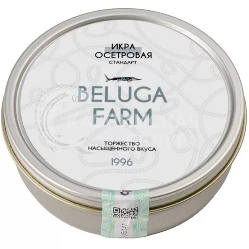 Чёрная икра сибирского осетра "Beluga farm" Традиционная  250 гр